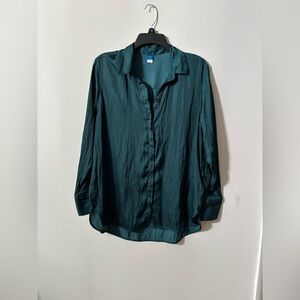 Medium Old Navy Dark Green Button up
